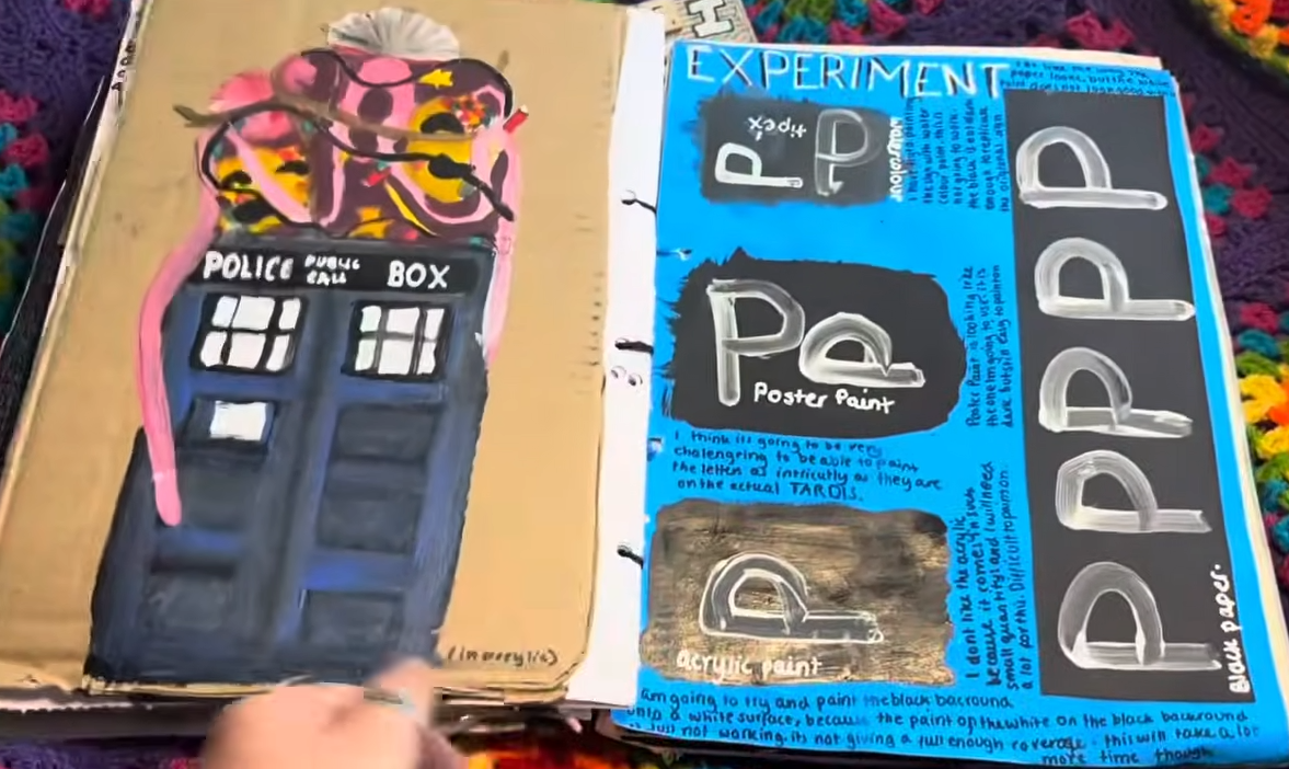 Example: media and technique experiments for artwork 1, part 2