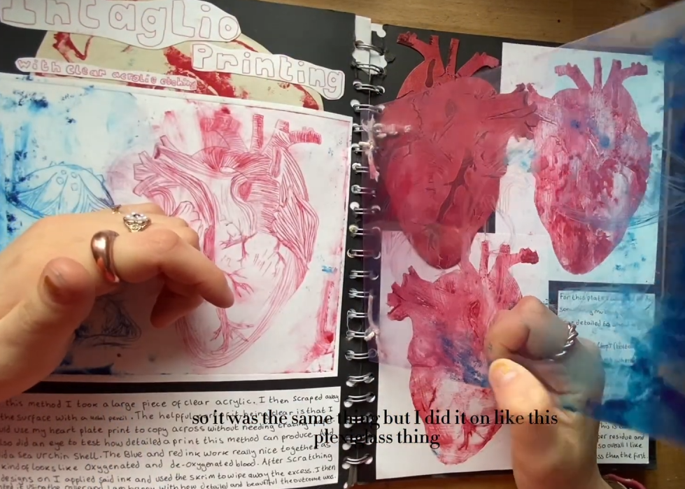 Example: media and technique experiments for artwork 1, part 3